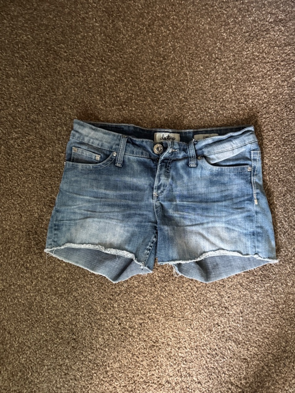 Blank Denim Cutoff Jean Shorts in Light Blue - Women's (day trip- Lynx)